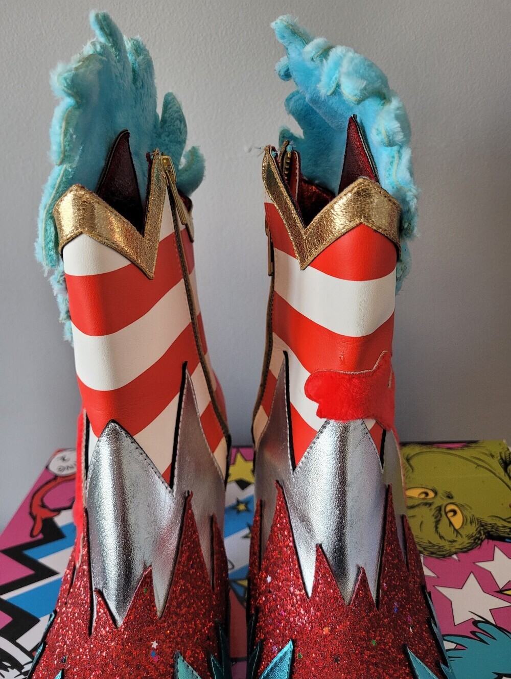 Irregular Choice x Dr. Seuss Up Up Up With A Fish Boots, Size 40 - Picture 4 of 16